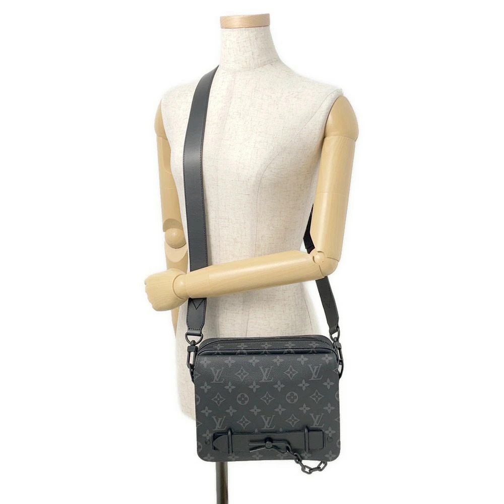 Louis Vuitton Shoulder Bag Monogram Eclipse Black Steamer Messenger Black - Picture 4 of 12